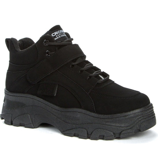 Crosby womens black warm boots | Vilbury London