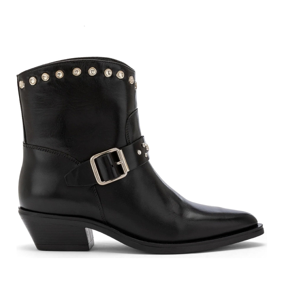 CARMENS womens nero kelly stud booties | Vilbury London
