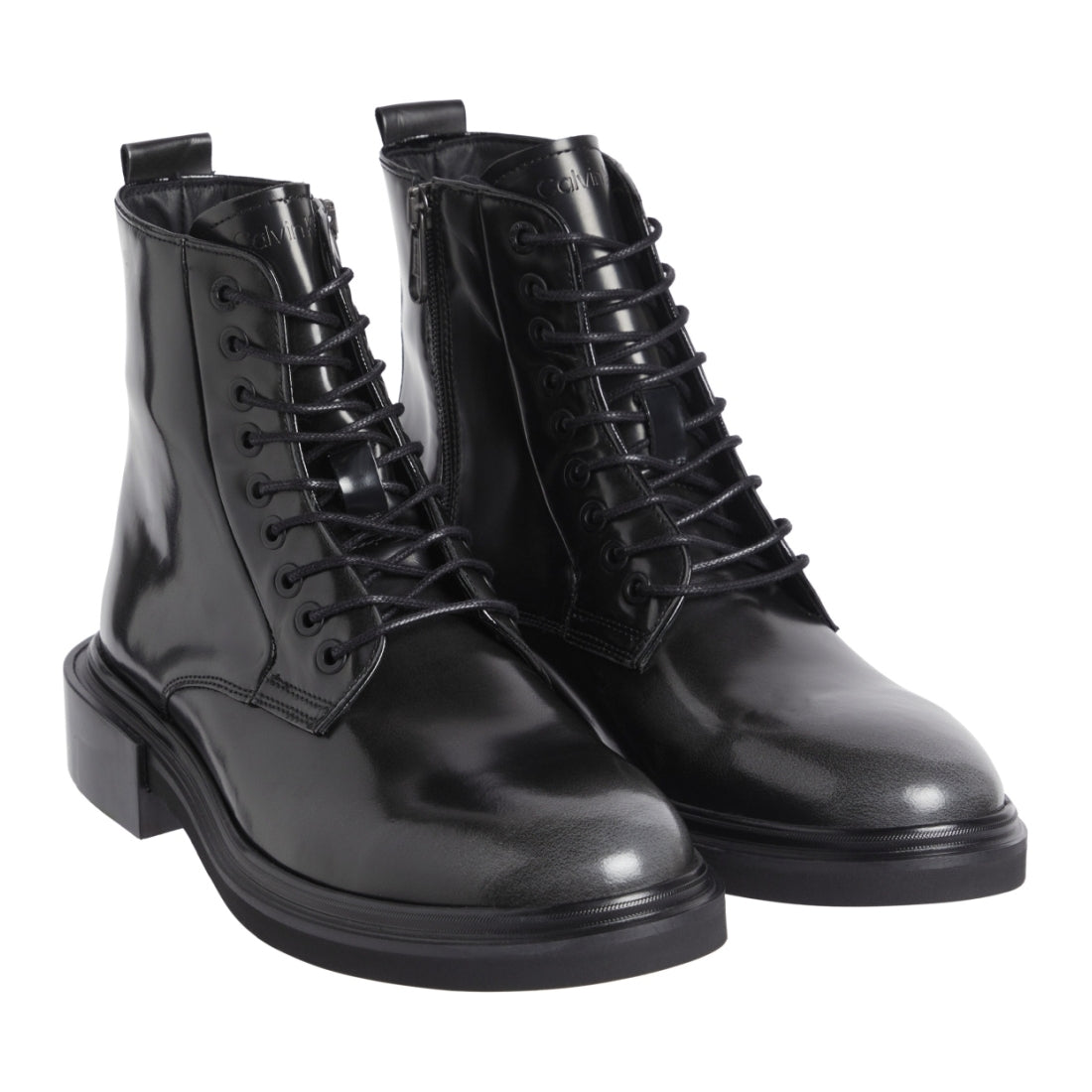 Calvin Klein mens black, magnet lace up boot | Vilbury London