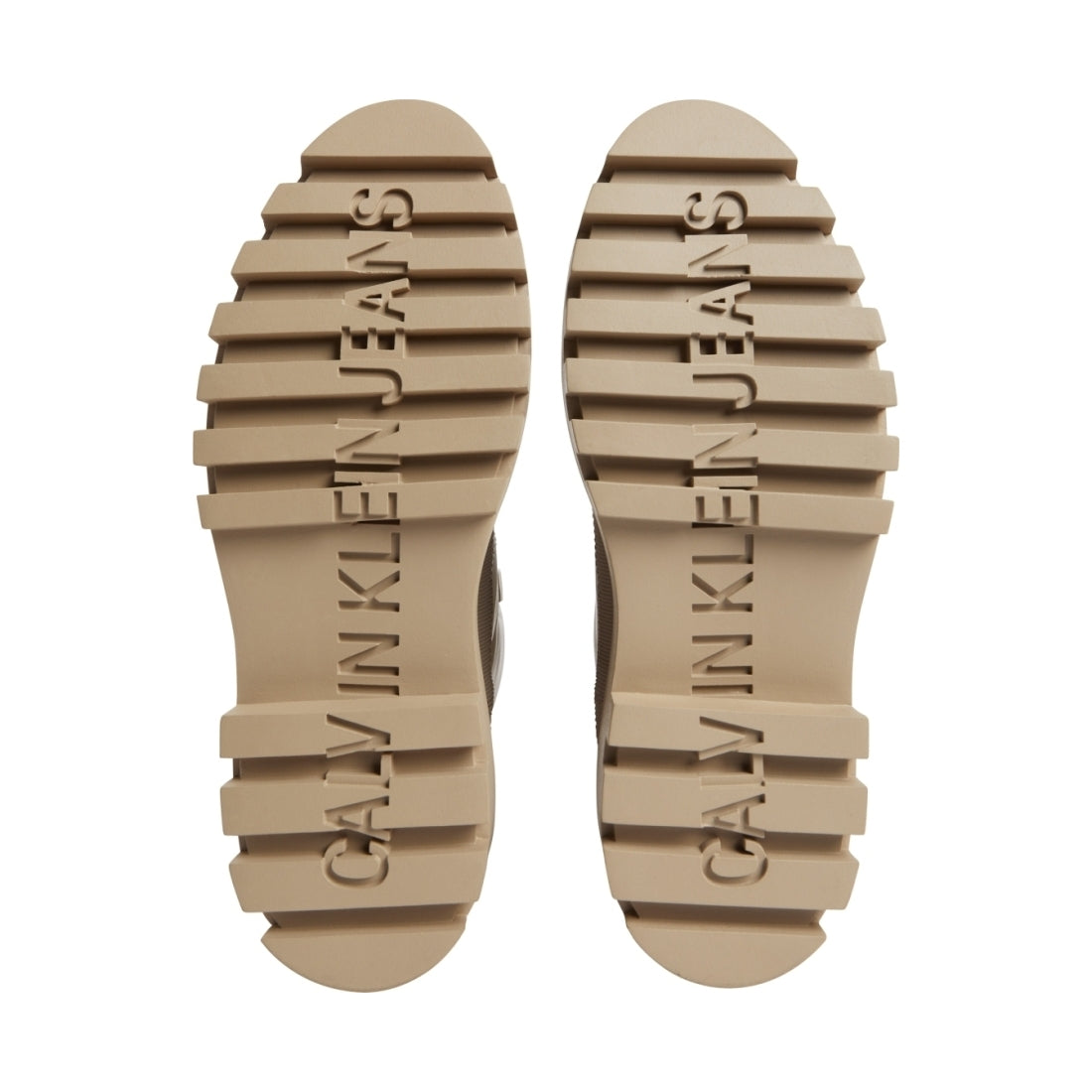 Calvin Klein Jeans womens eggshell, travertine flatform lace up boot | Vilbury London