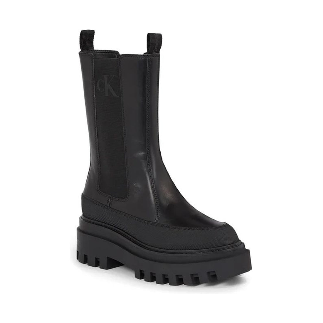 Calvin Klein Jeans womens triple black flatform chelsea boot | Vilbury London