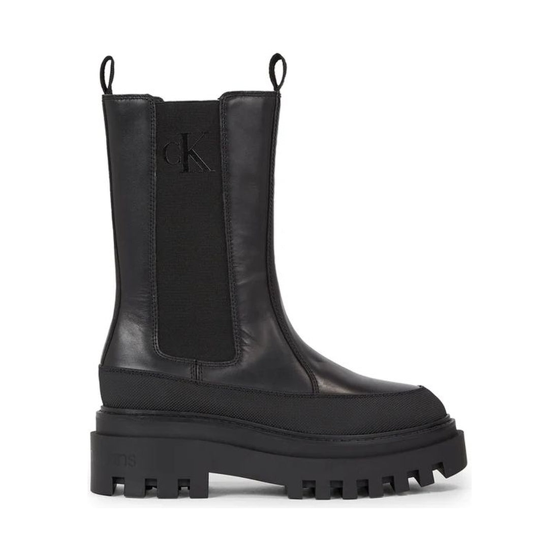 Calvin Klein Jeans womens triple black flatform chelsea boot | Vilbury London