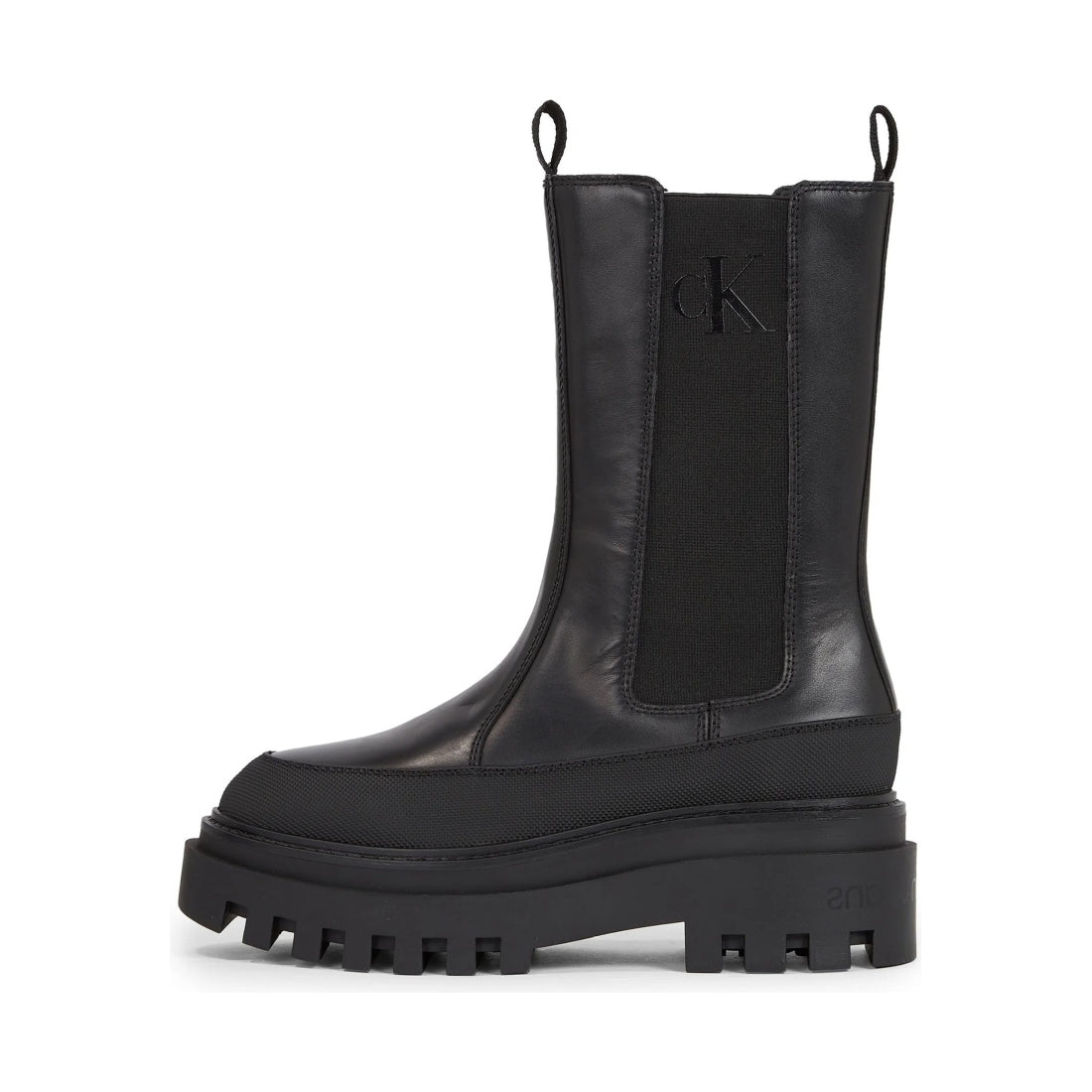 Calvin Klein Jeans womens triple black flatform chelsea boot | Vilbury London