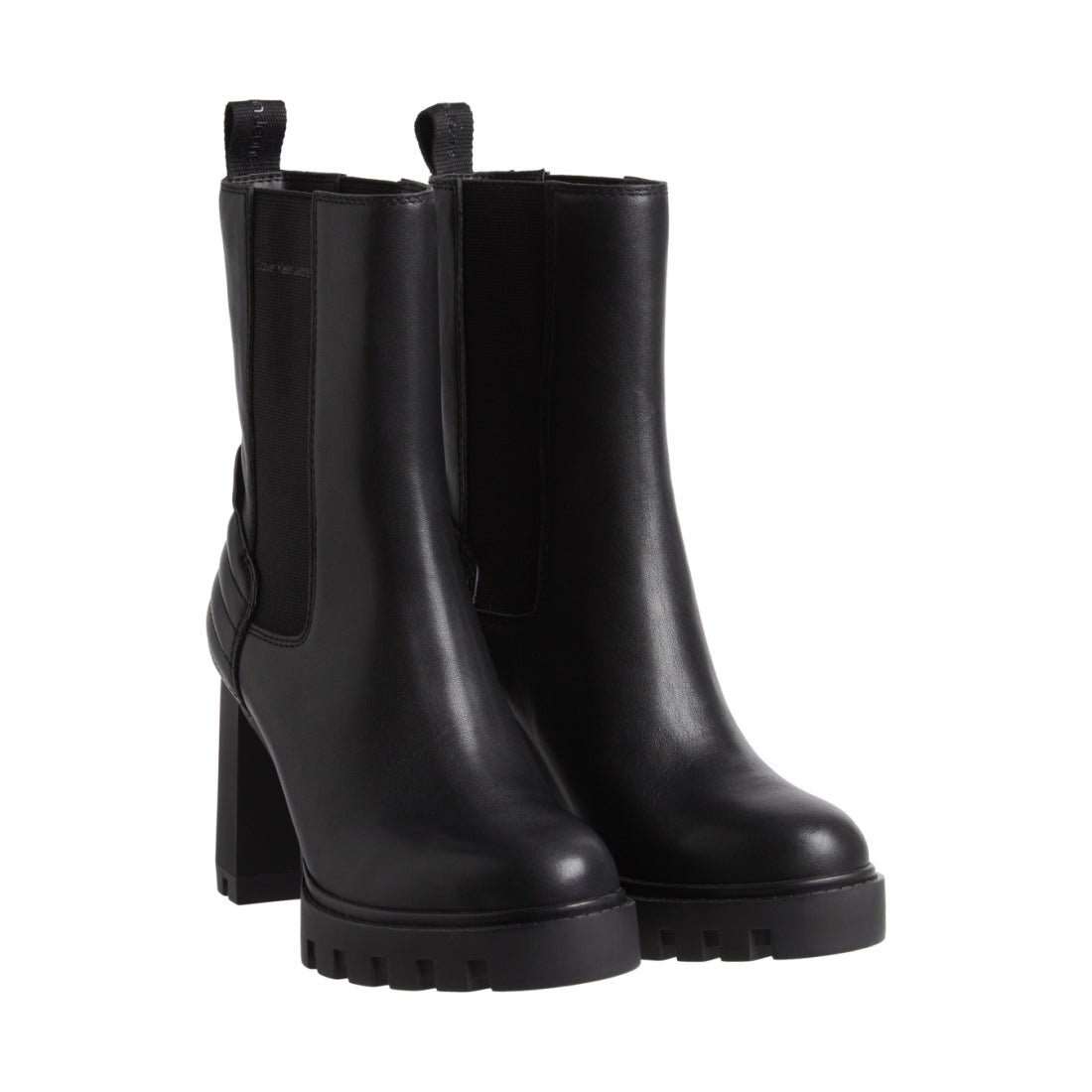 Calvin Klein Jeans womens triple black platform chelsea boot | Vilbury London