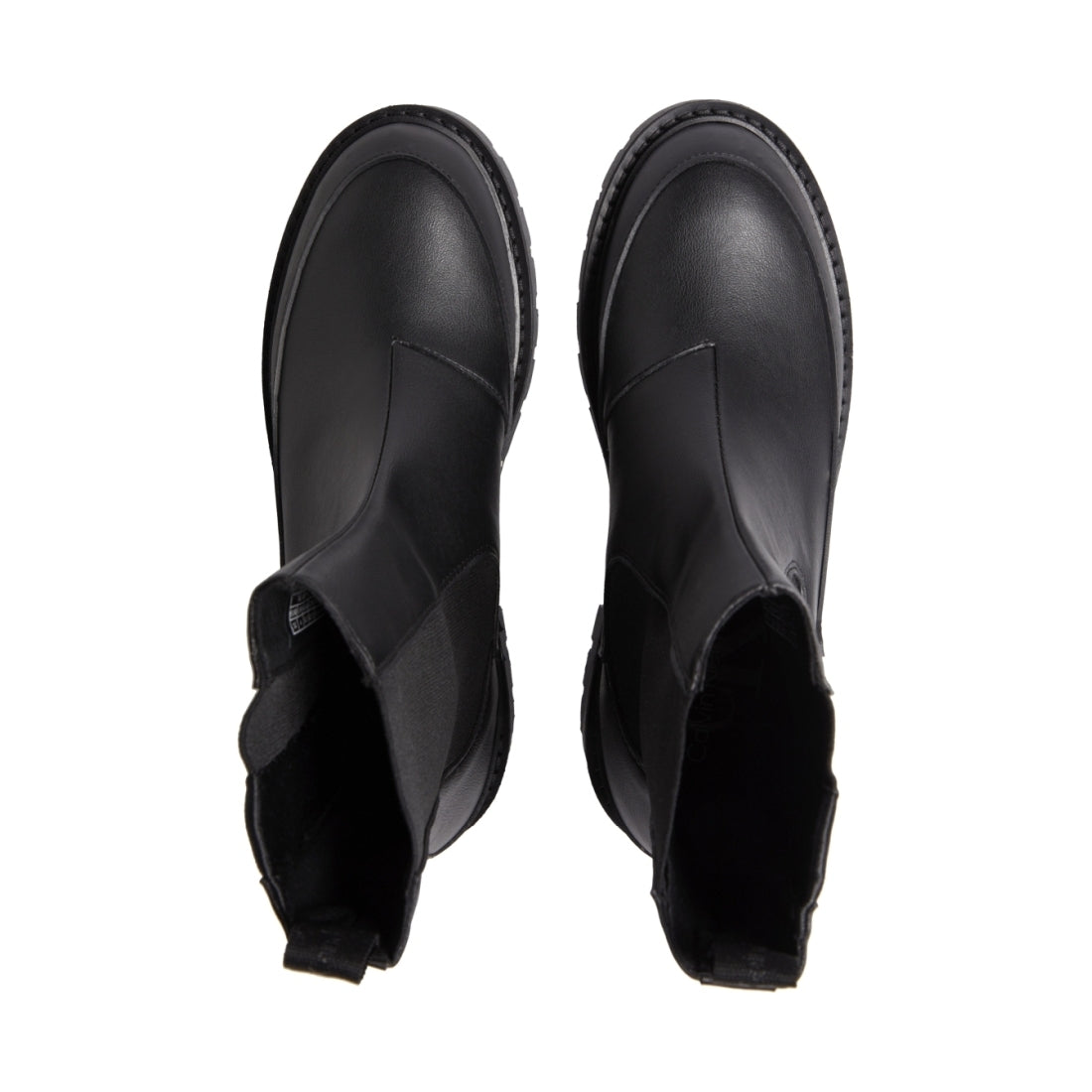 Calvin Klein Jeans womens triple black combat chelsea boot | Vilbury London