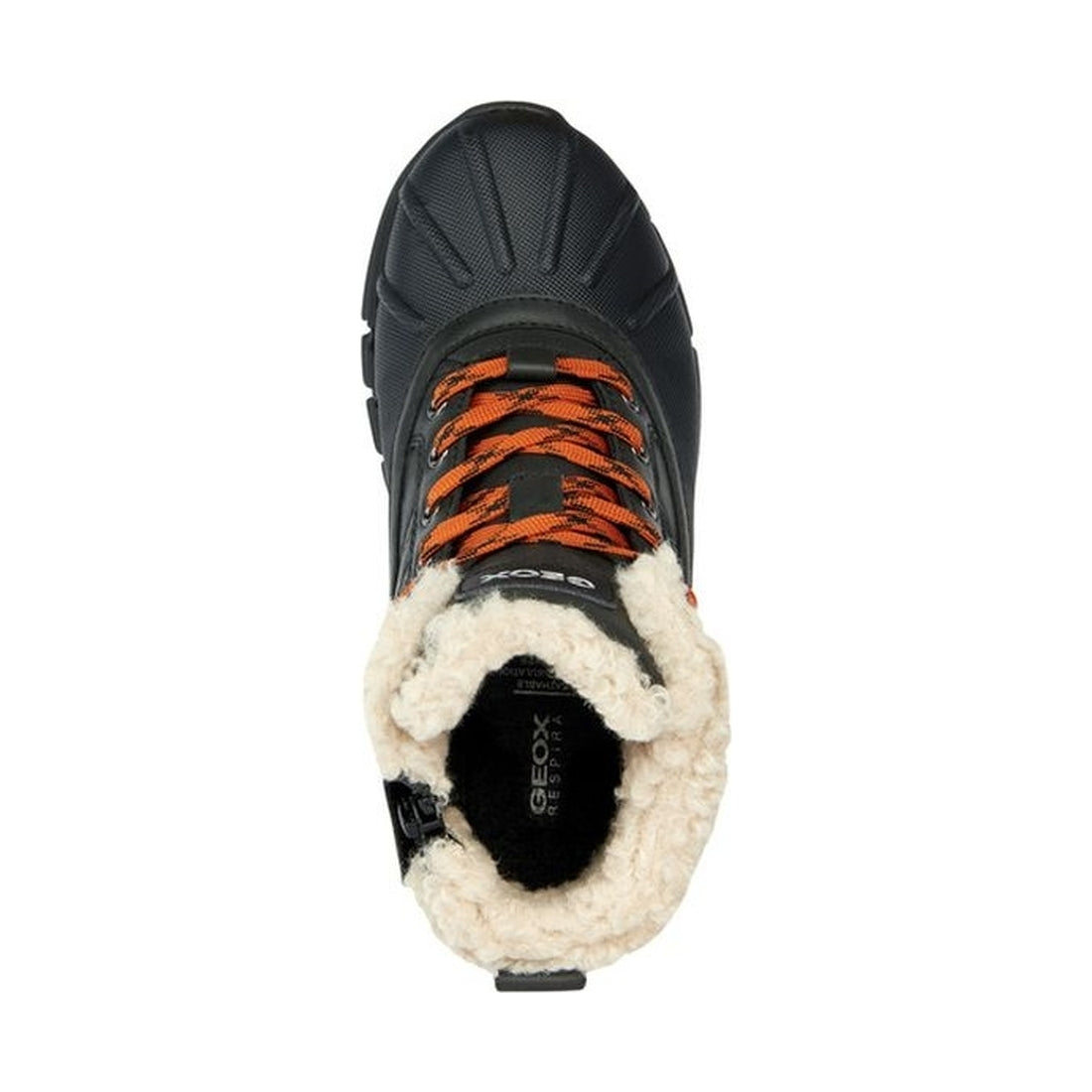 Geox boys black, orange flexyper abx booties | Vilbury London