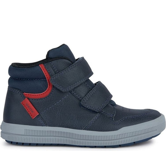 Geox boys navy, red arzach booties | Vilbury London
