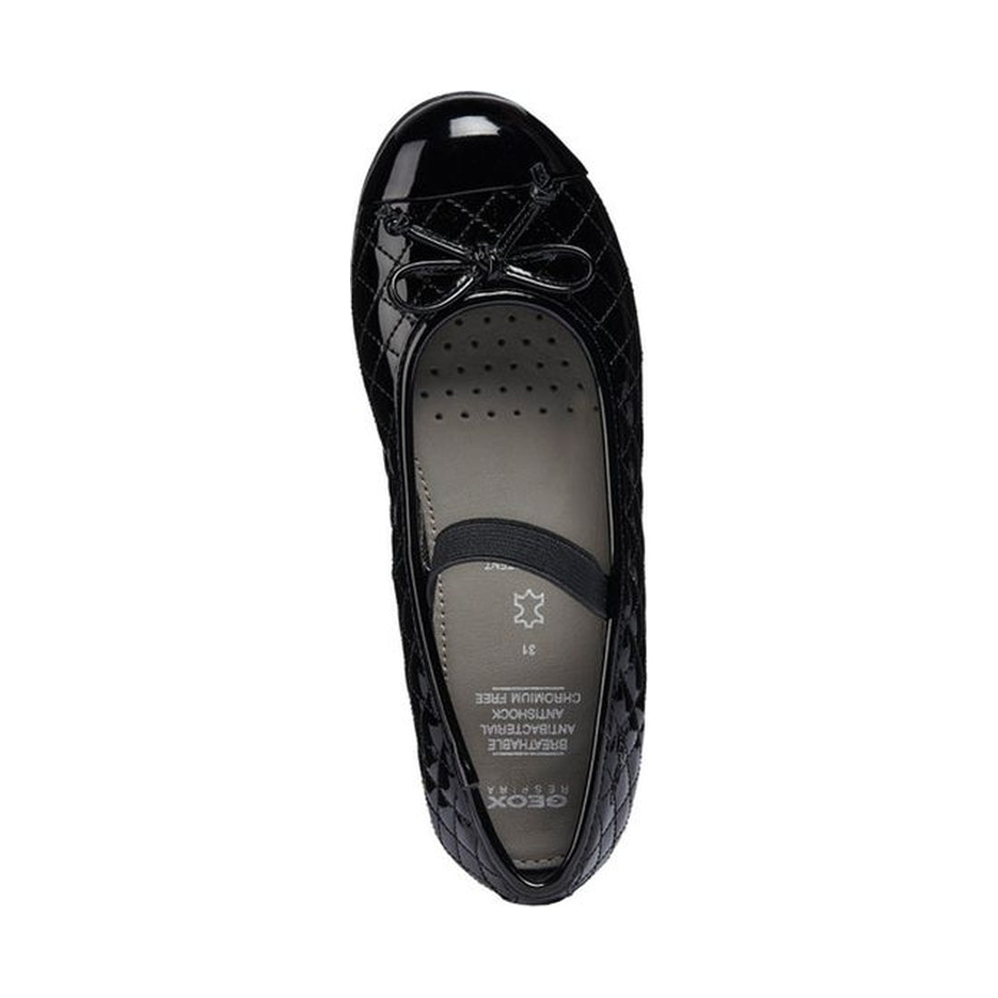 Geox girls black plie ballerinas | Vilbury London