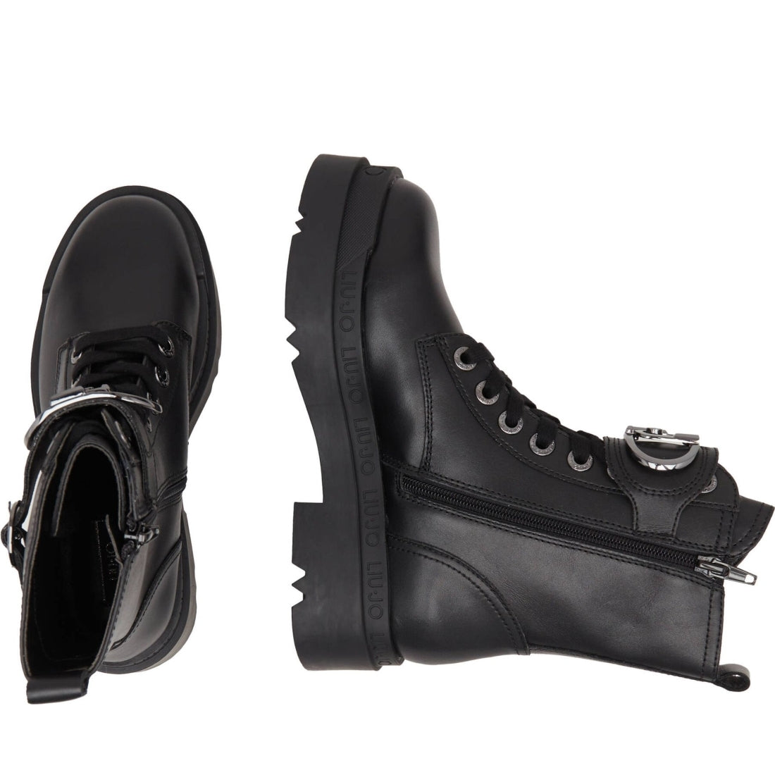 Liu Jo womens black love 40 booties | Vilbury London