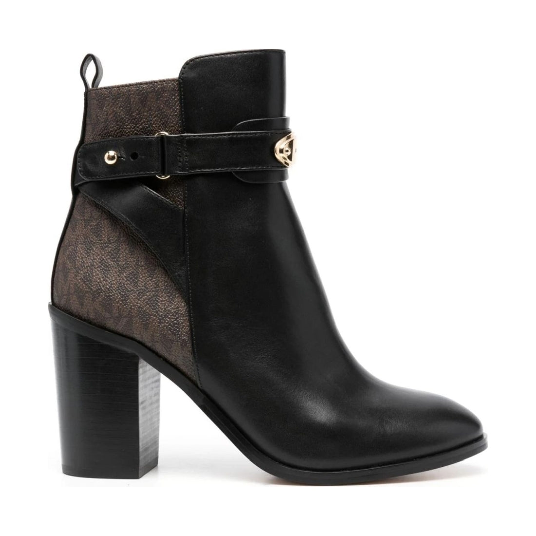 Michael Kors womens blk, brown darcy flat bootie | Vilbury London