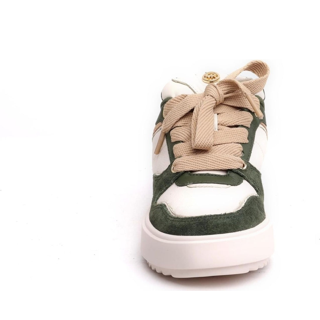 Michael Kors womens amzn grn mlt rumi lace up trainers | Vilbury London