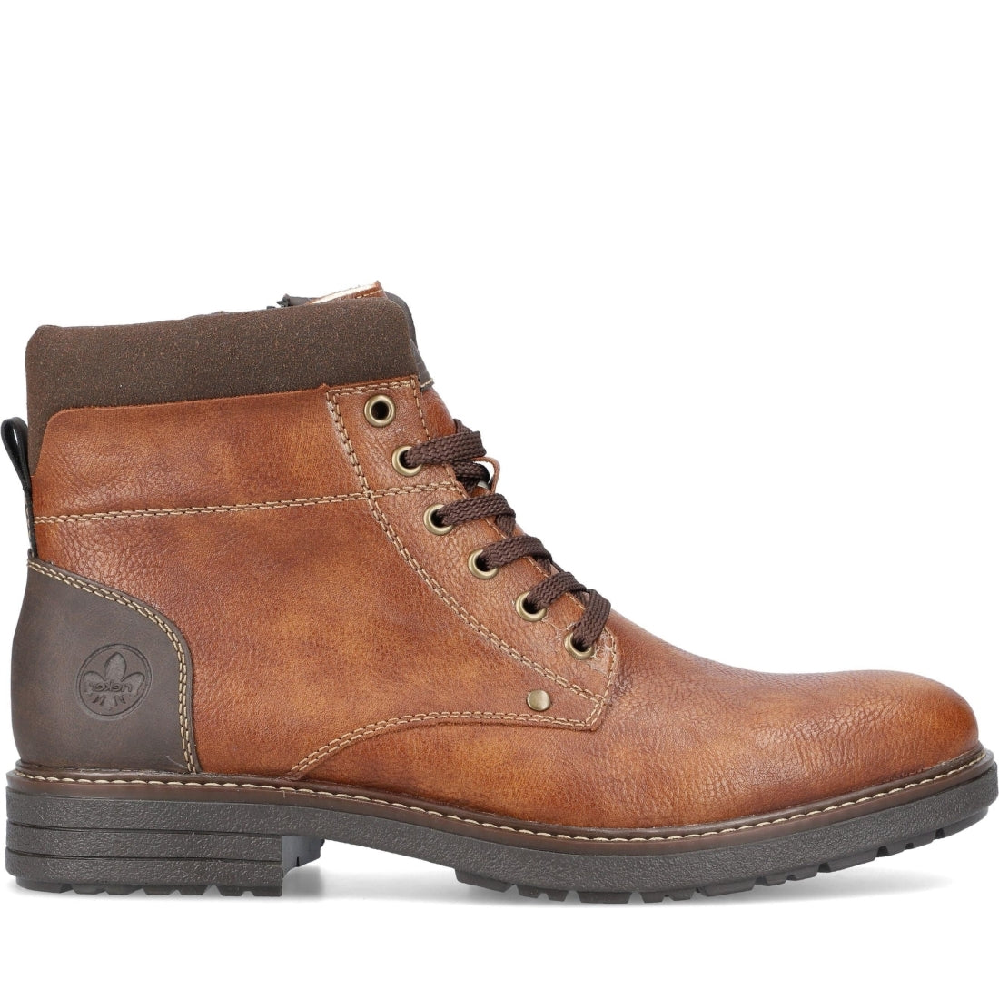 Rieker mens brown casual closed booties | Vilbury London