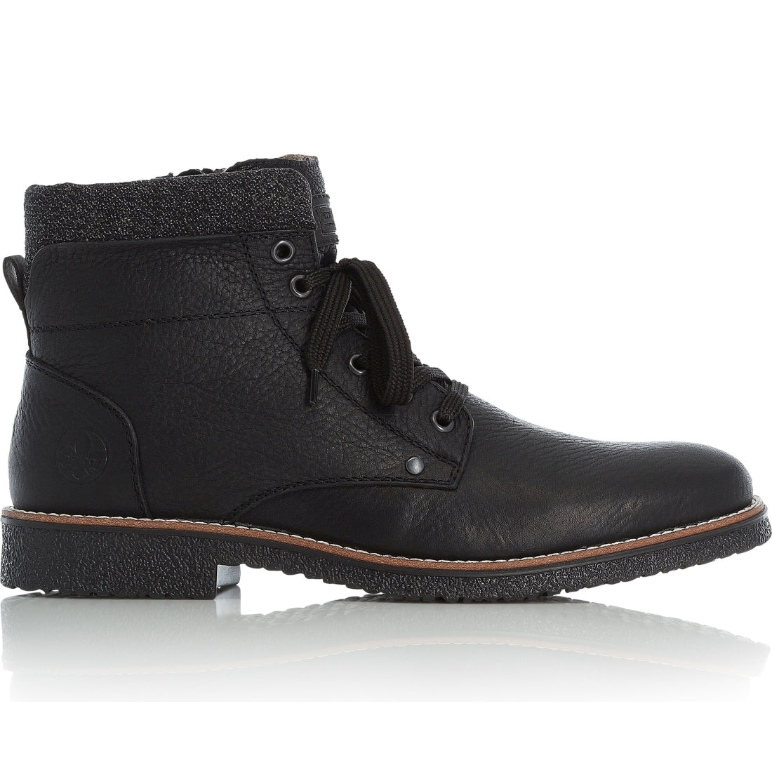 Rieker mens black casual closed booties | Vilbury London