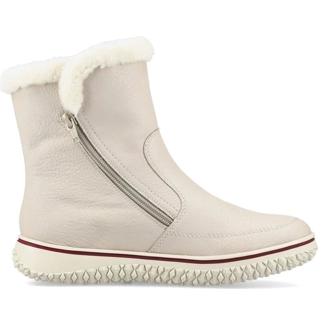 Rieker womens beige casual closed booties | Vilbury London