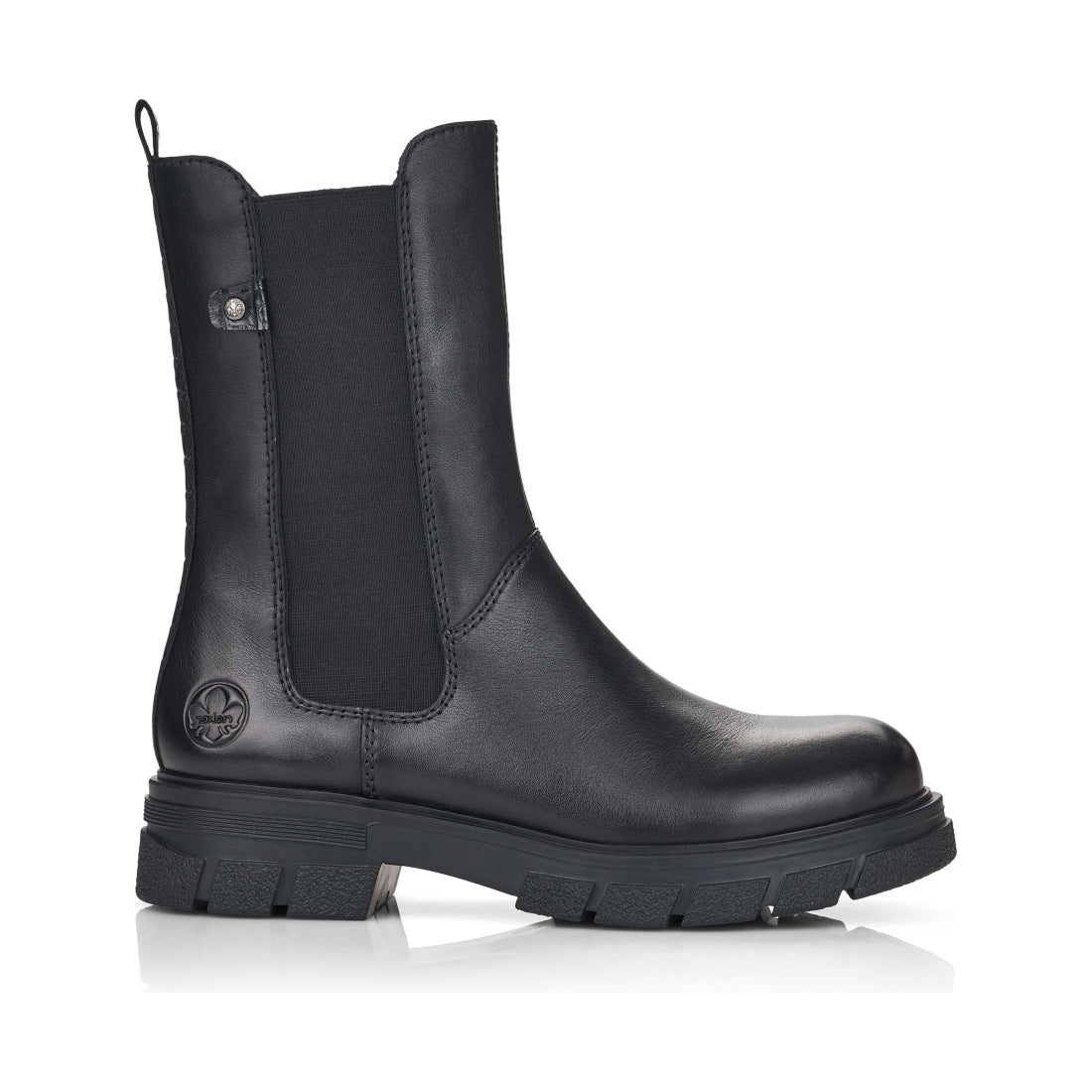 Rieker womens black casual closed booties | Vilbury London
