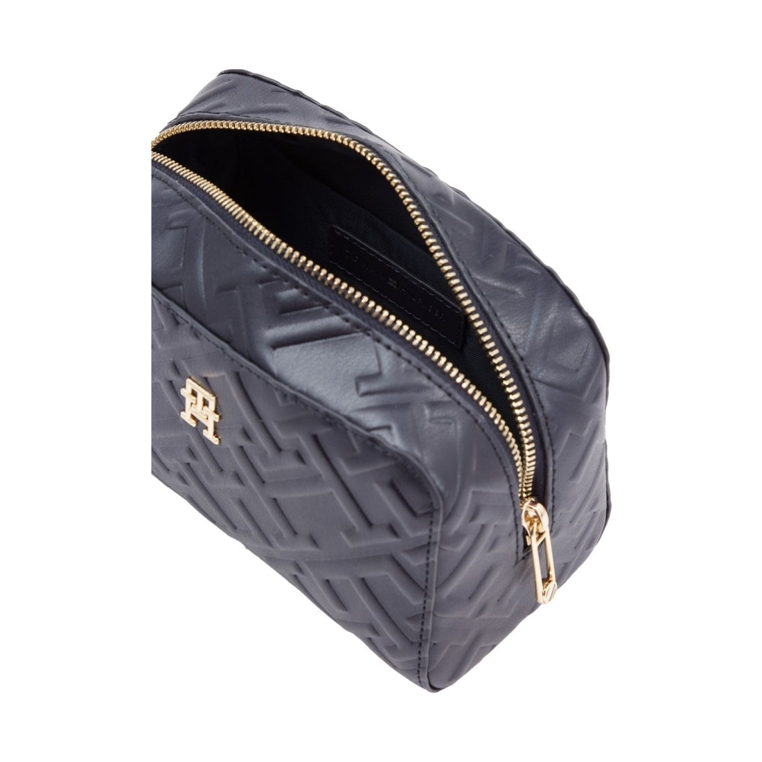 Tommy Hilfiger womens space blue iconic washbag mono | Vilbury London