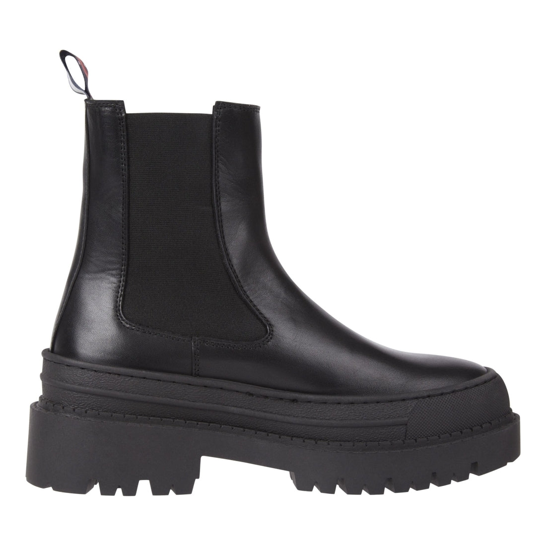 Tommy Jeans womens black chelsea foxing boot | Vilbury London