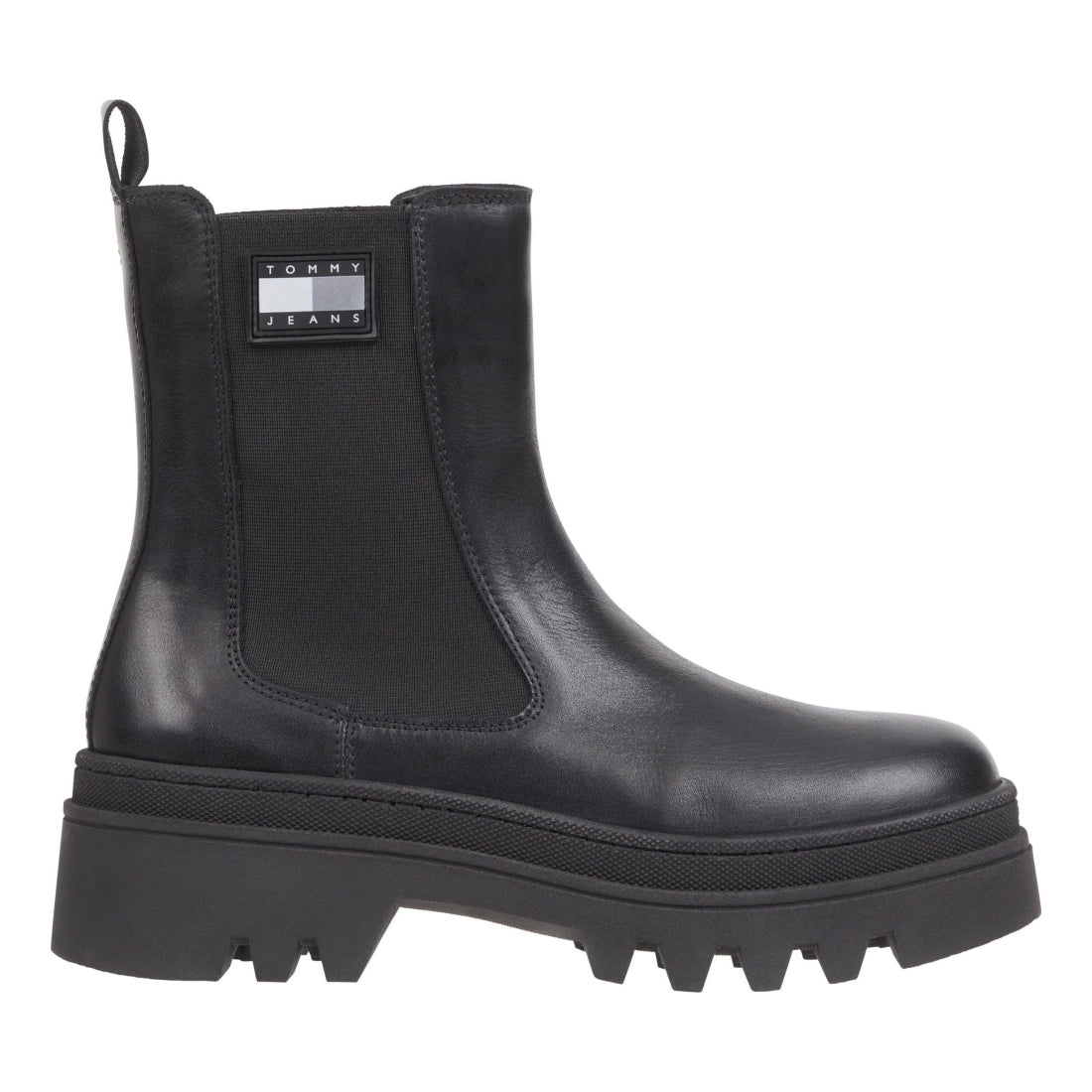 Tommy Jeans womens black fashion chelsea booties | Vilbury London