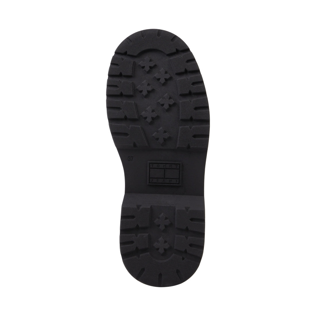 Tommy Jeans womens black lace up boot chunky | Vilbury London