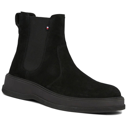 Tommy Hilfiger mens black everyday core chelsea booties | Vilbury London