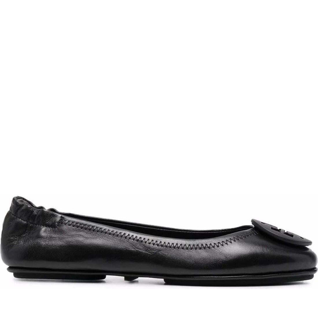 Tory Burch womens perfect black, perf minnie travel ballet | Vilbury London