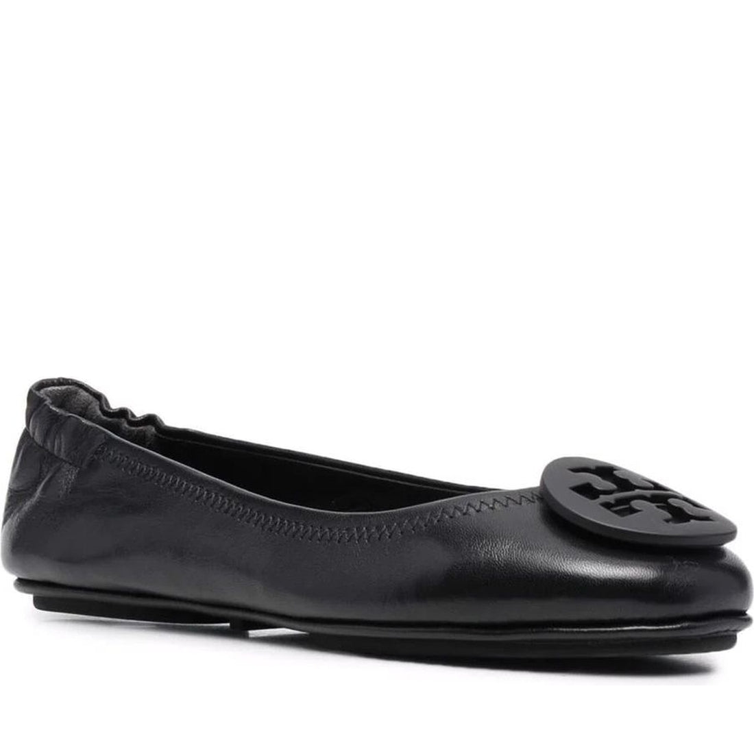 Tory Burch womens perfect black, perf minnie travel ballet | Vilbury London