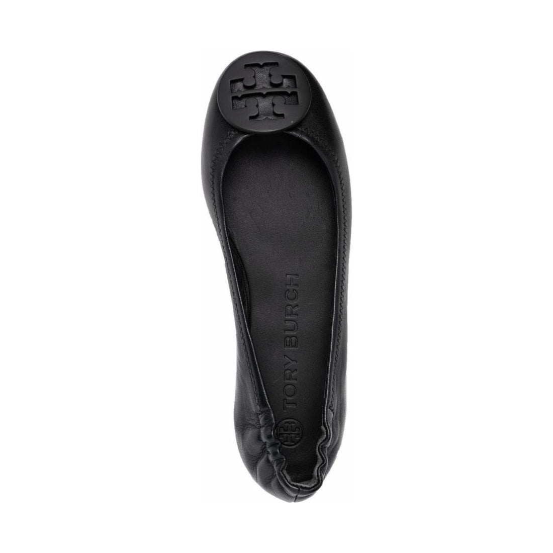 Tory Burch womens perfect black, perf minnie travel ballet | Vilbury London