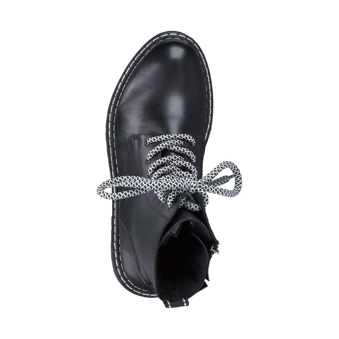 Marco Tozzi womens black, white sinsio booties | Vilbury London