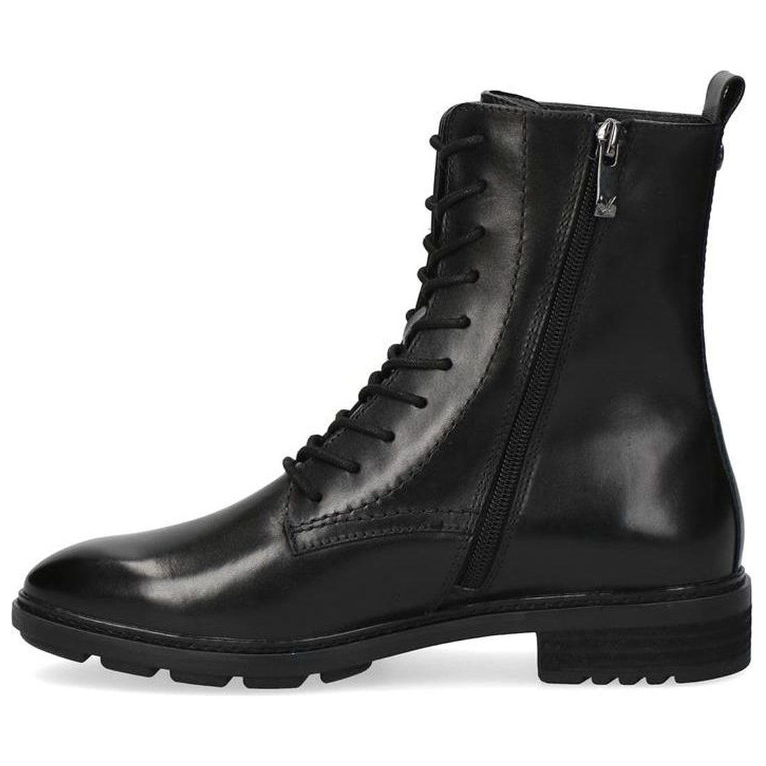 Caprice womens black casual closed booties | Vilbury London