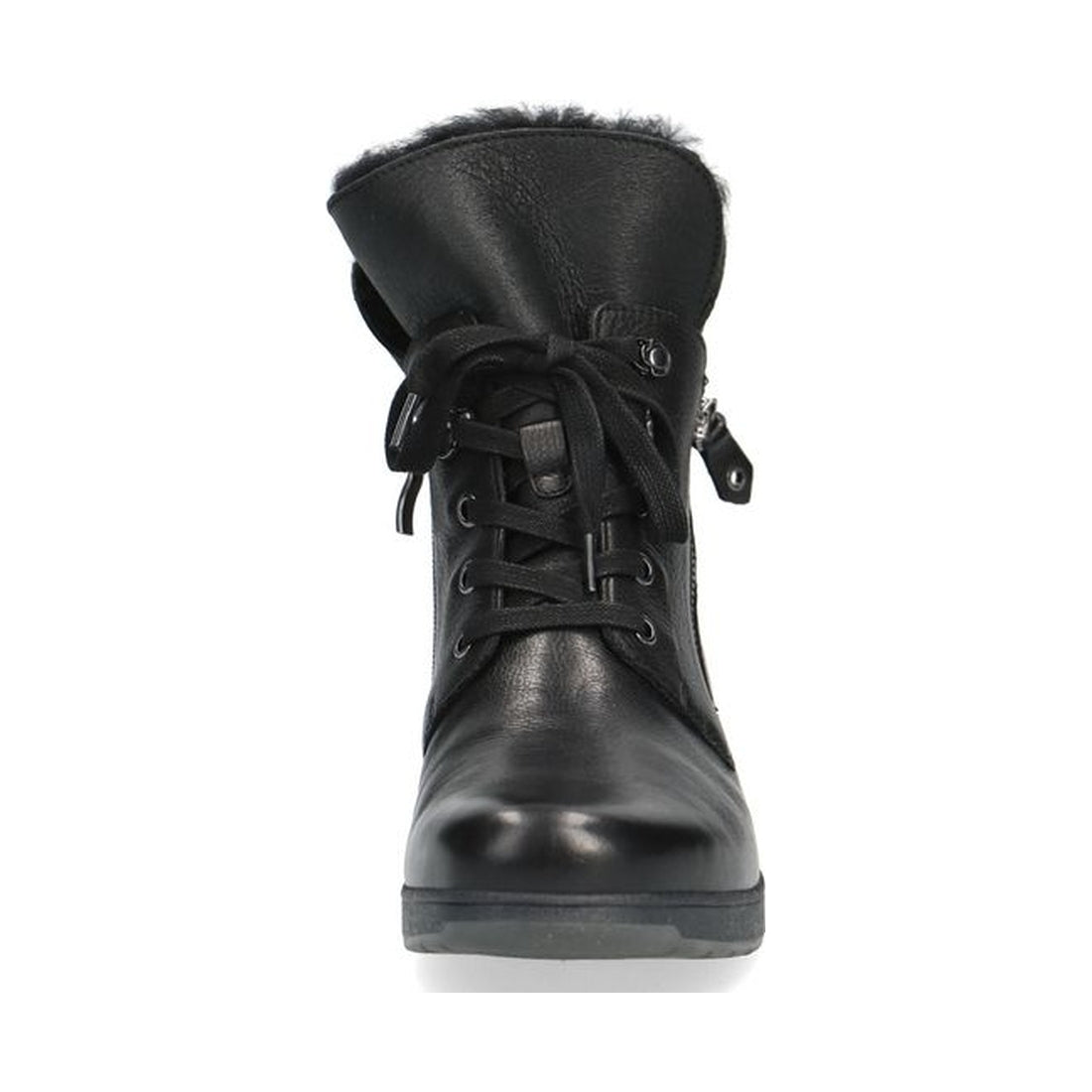 Caprice womens black casual closed booties | Vilbury London