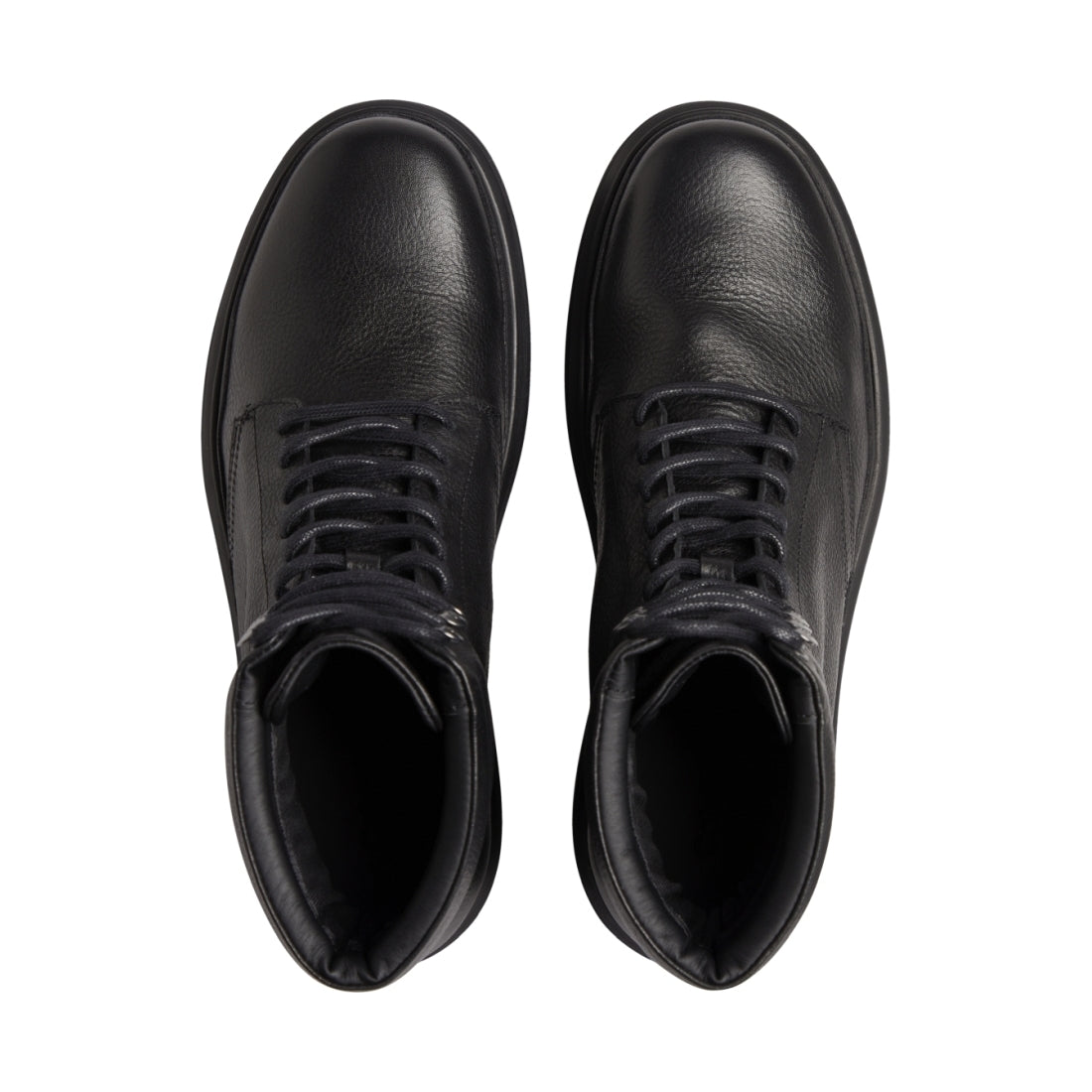 Calvin Klein mens Black combat boot pb lth | Vilbury London