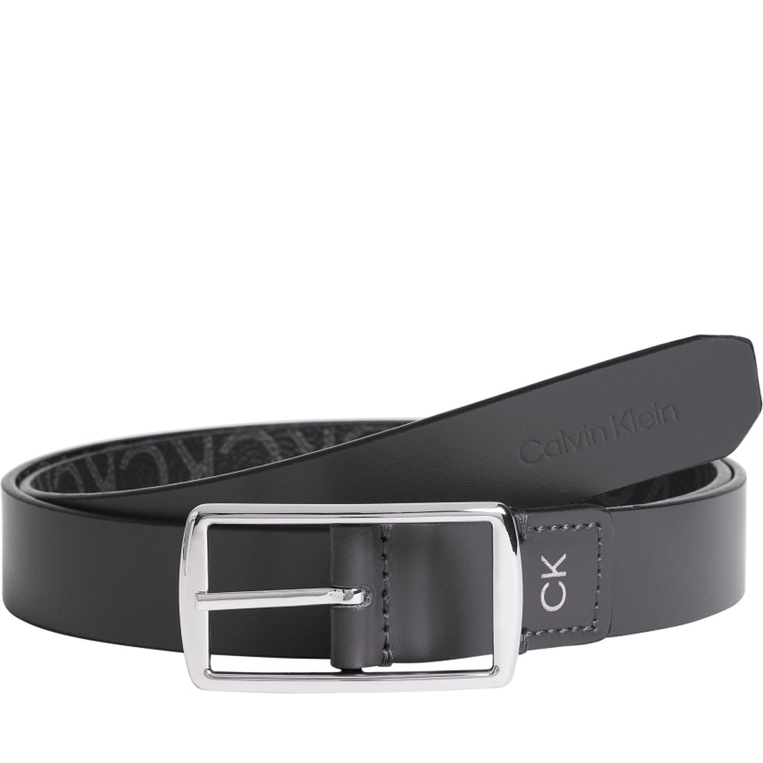Calvin Klein Womens Black Black Mono must rev bridge belt 25mm | Vilbury London