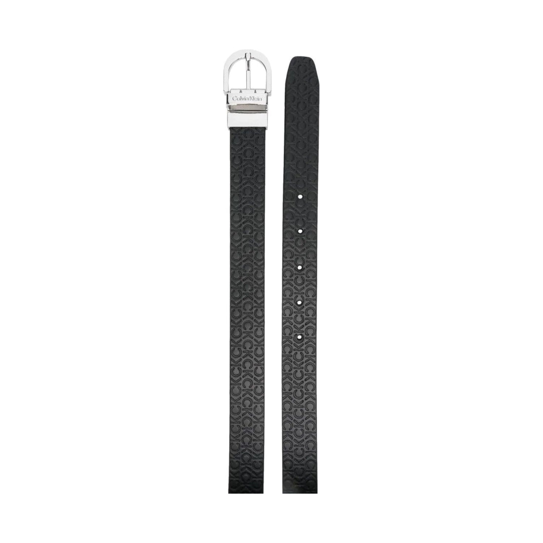 Calvin Klein womens black, black must rd buckle rev 2.5 belt | Vilbury London