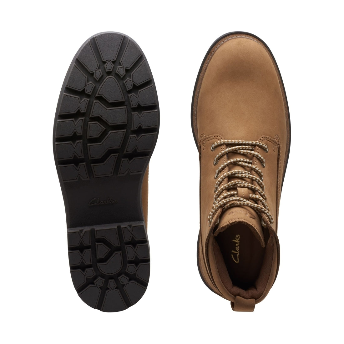 Clarks mens Dark Sand craftdale 2 hi booties | Vilbury London