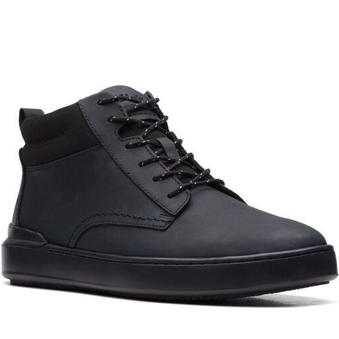 Clarks mens Black courtlite mid booties | Vilbury London