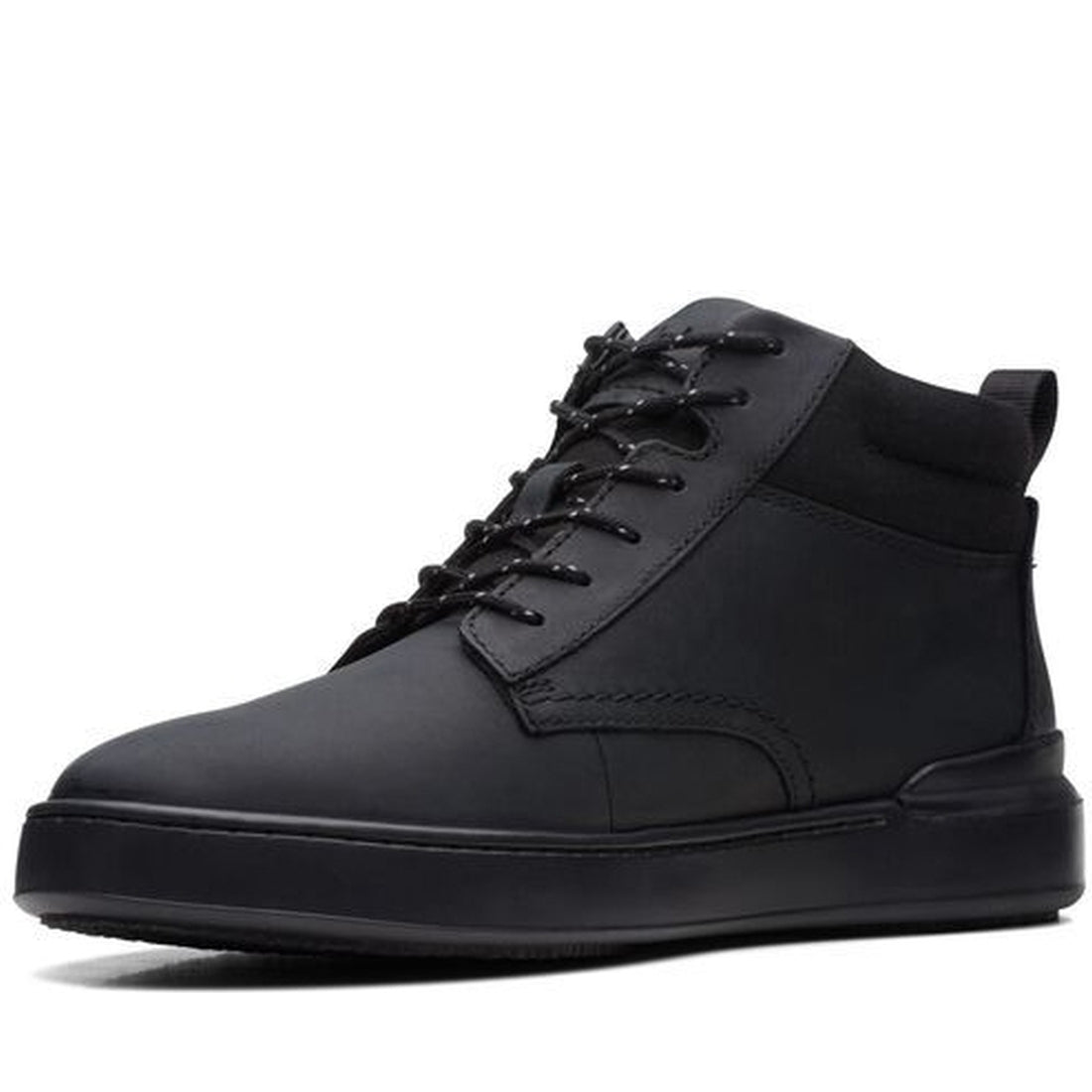 Clarks mens Black courtlite mid booties | Vilbury London