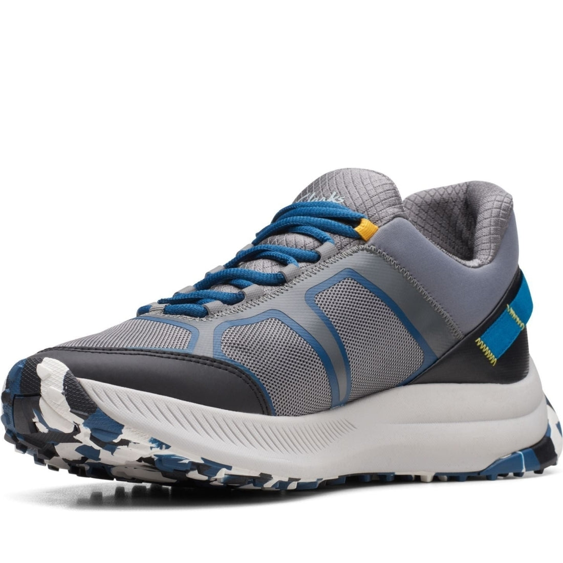 Clarks mens Grey Combi atl trail lo sport shoe | Vilbury London