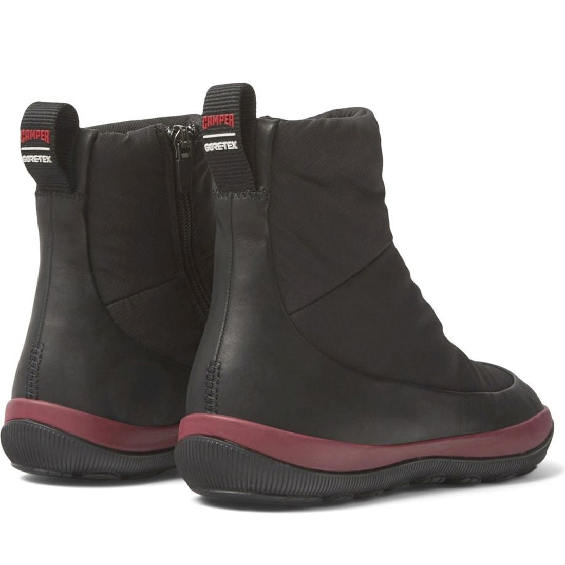 Camper womens Black triton negro chemise booties | Vilbury London
