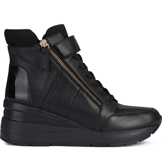 Geox womens Black zosma booties | Vilbury London