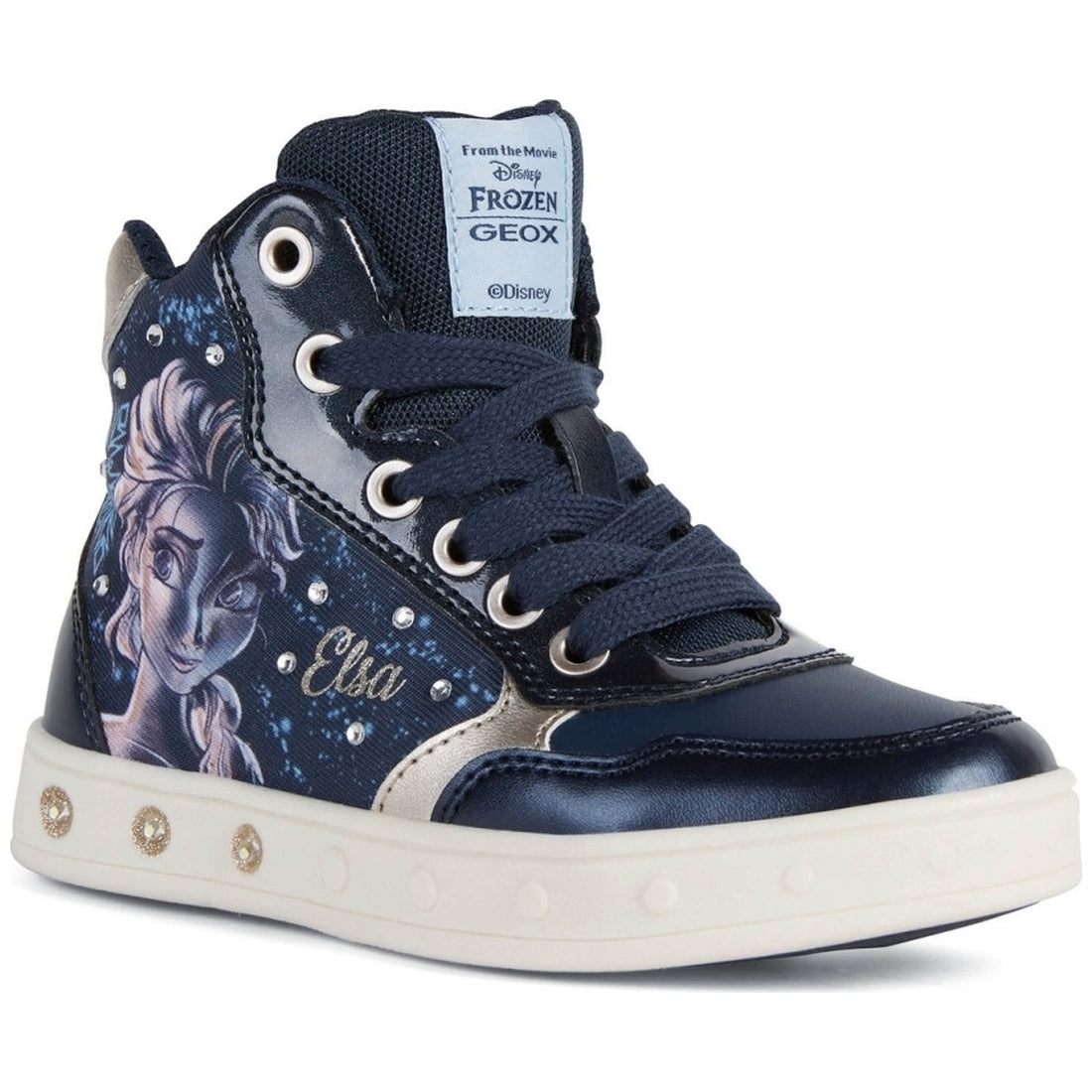 Geox girls Navy Platinum skylin booties | Vilbury London