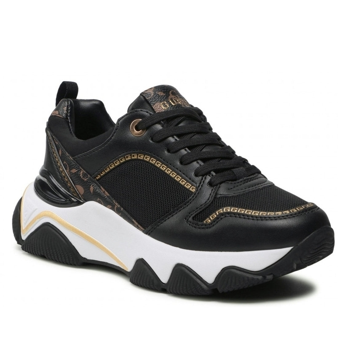 Guess Womens Black Brown mags flats | Vilbury London