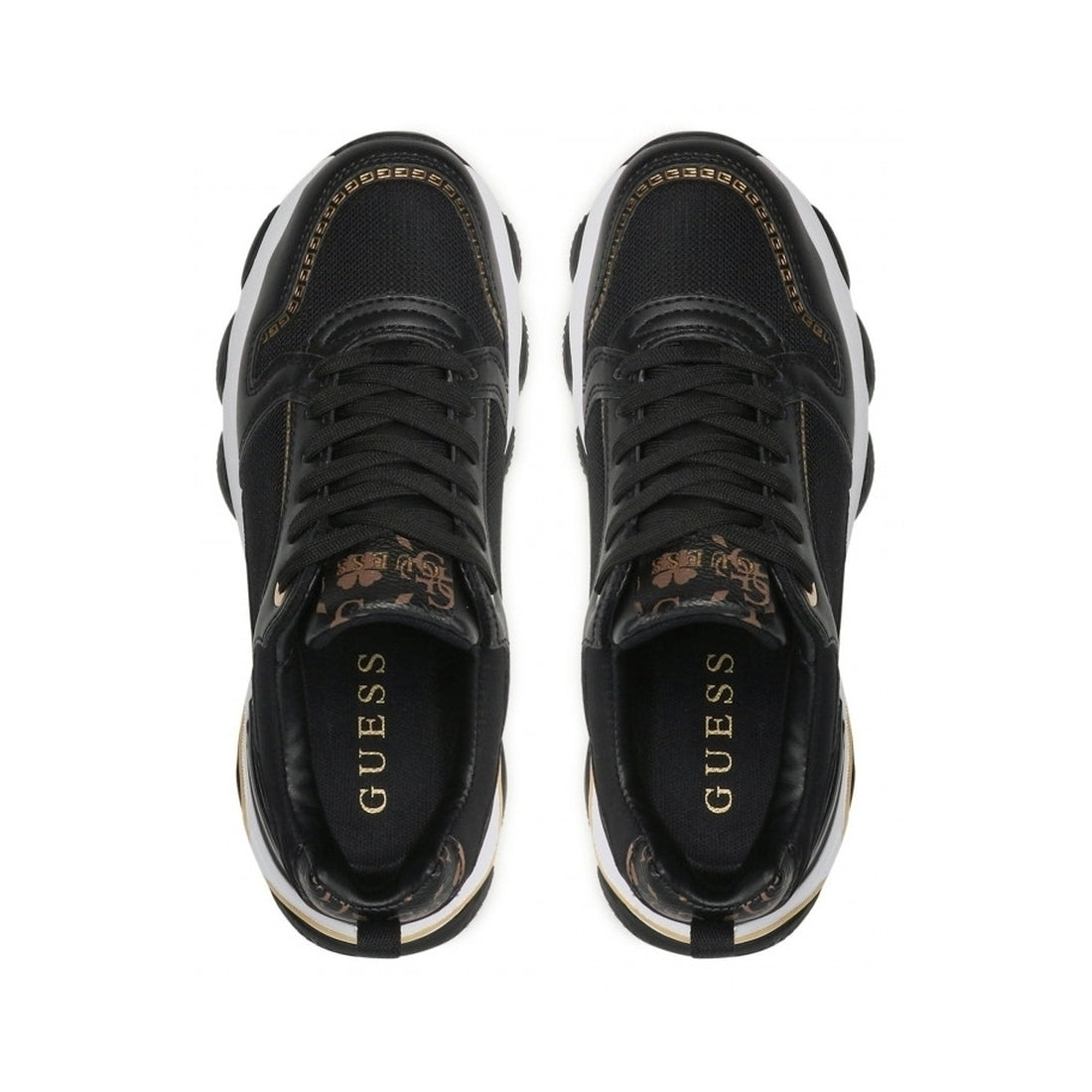 Guess Womens Black Brown mags flats | Vilbury London