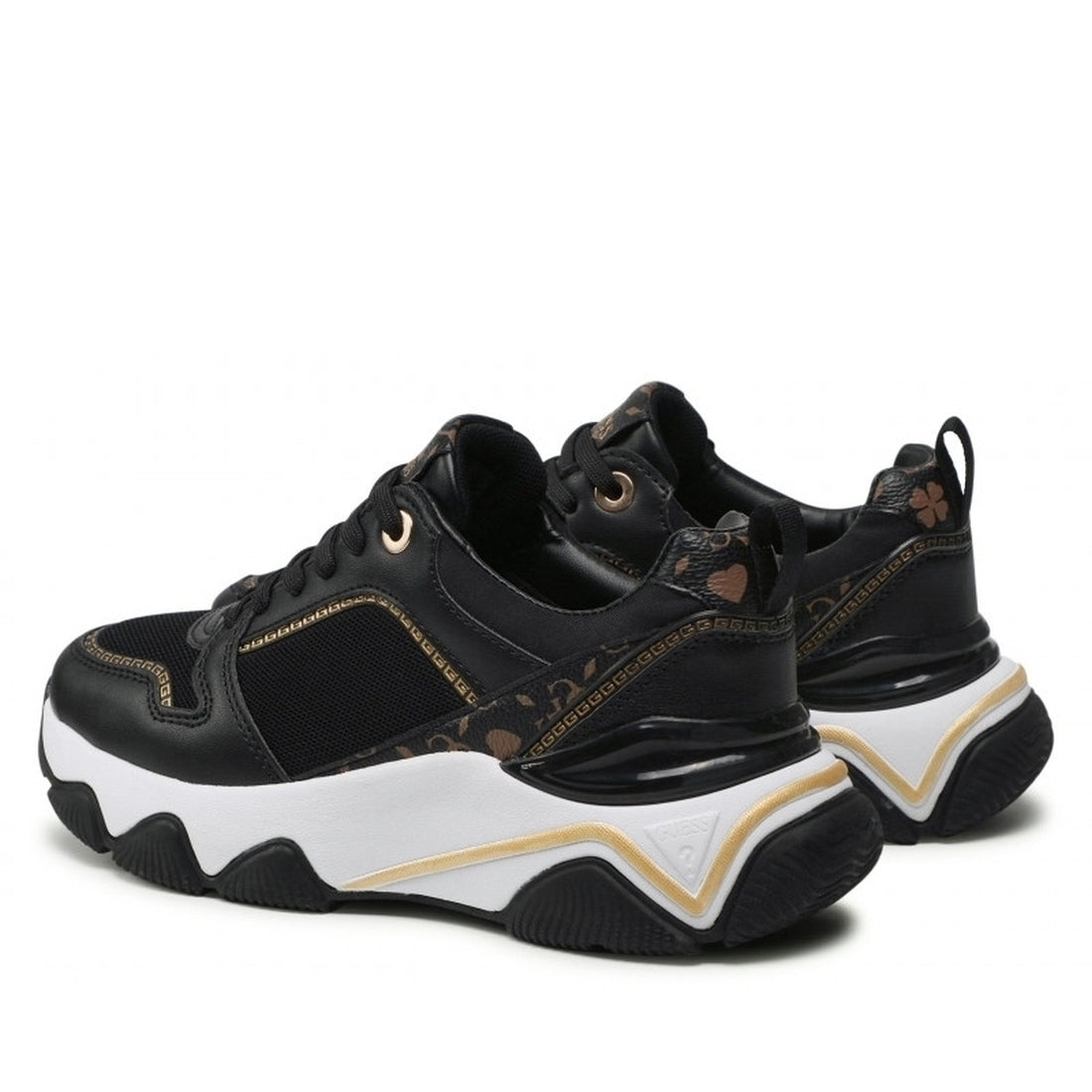 Guess Womens Black Brown mags flats | Vilbury London