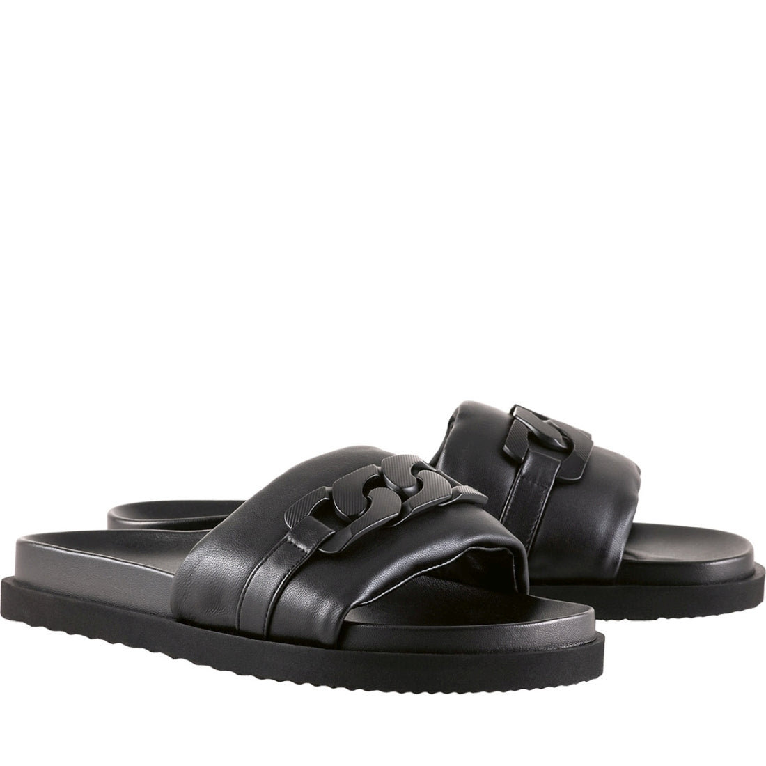 Hogl Womens Black gemma slippers | Vilbury London
