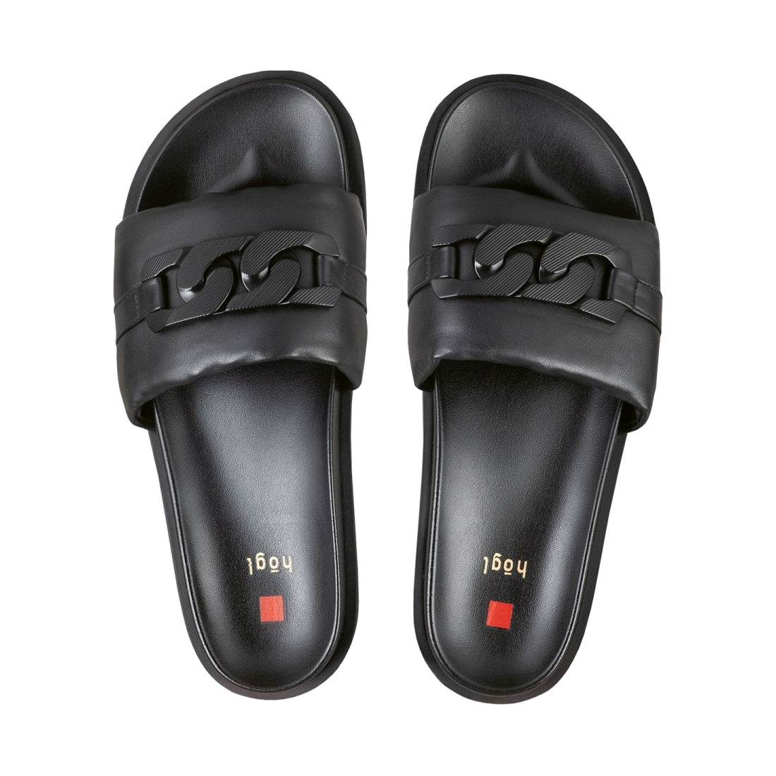 Hogl Womens Black gemma slippers | Vilbury London