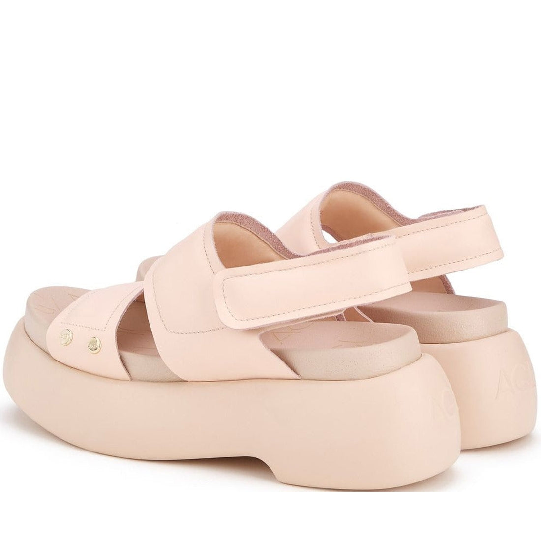 AGL Womens Nude puffy sandals | Vilbury London