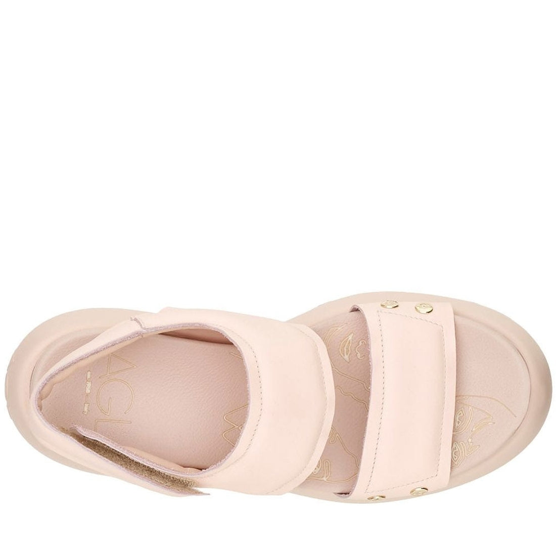 AGL Womens Nude puffy sandals | Vilbury London