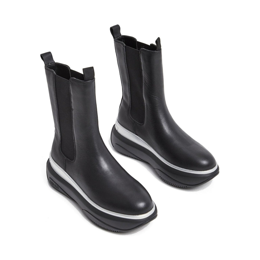 Liu Jo womens Black june 07 - mid sneaker | Vilbury London