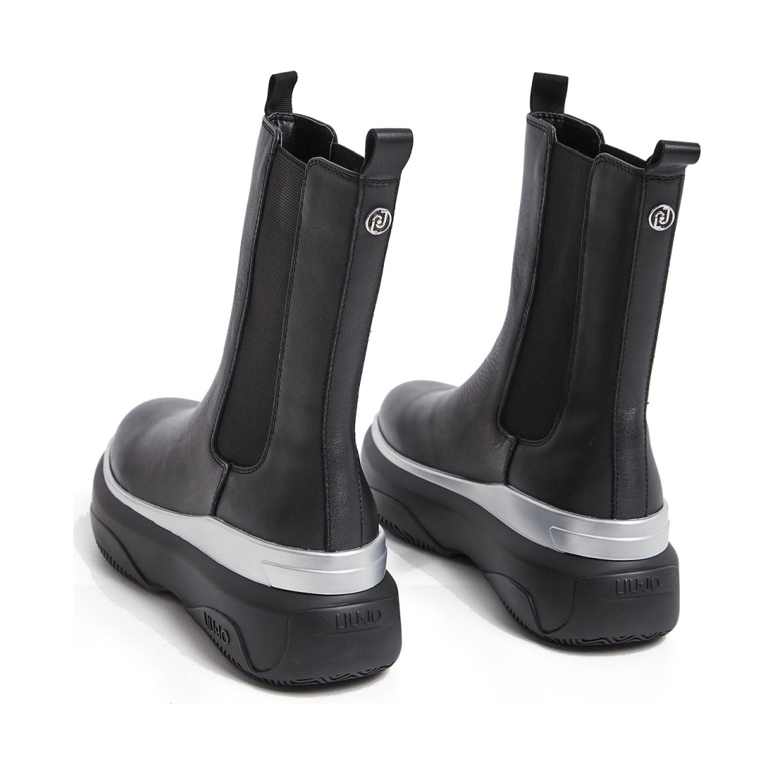 Liu Jo womens Black june 07 - mid sneaker | Vilbury London