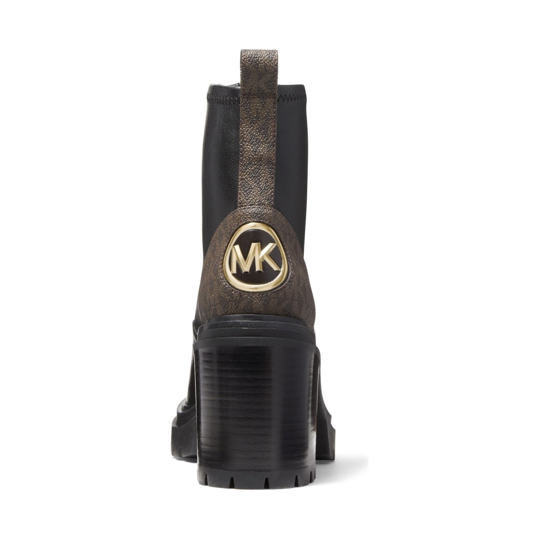 Michael Kors womens Blk Brown cyrus zip bootie | Vilbury London
